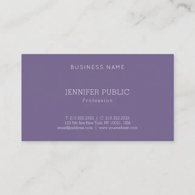 Chic Simple Modern Design Professional Template Business Card | Zazzle