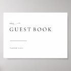 Chic + Simple Modern Wedding Guest Book Sign