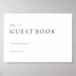 Chic + Simple Modern Wedding Guest Book Sign at Zazzle