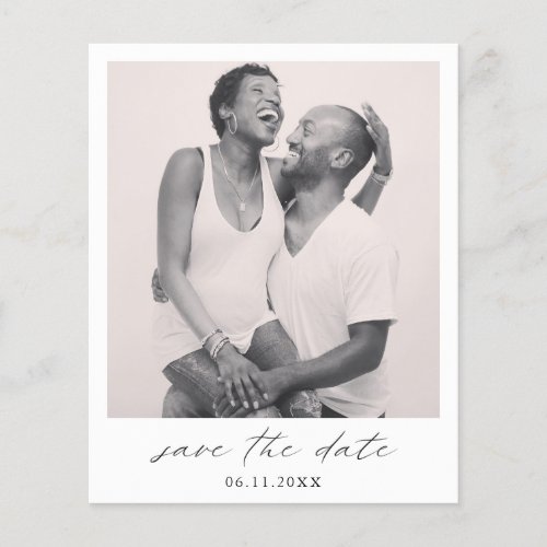Chic Simple Photo Budget Wedding Save The Date