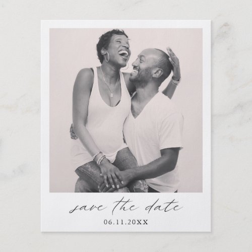 Chic Simple Photo Budget Wedding Save The Date Flyer