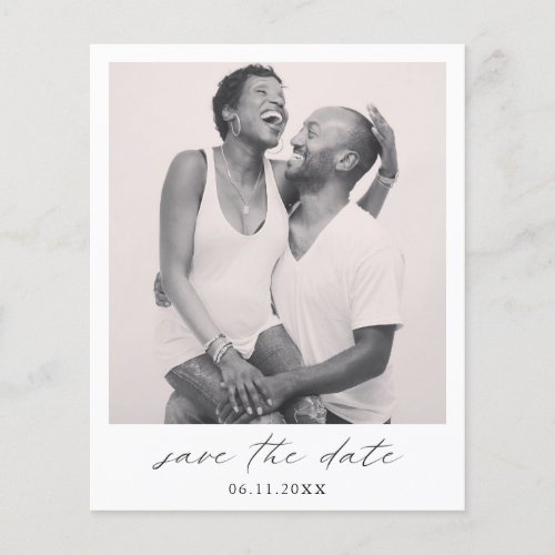 Chic Simple Photo Budget Wedding Save The Date Flyer