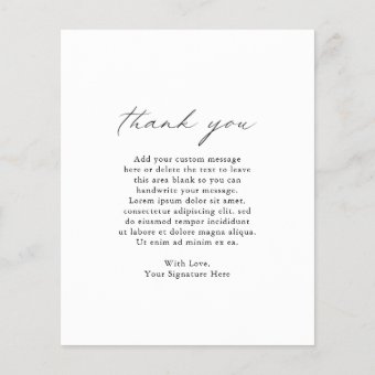 Chic Simple Photo Budget Wedding Thank You Card | Zazzle