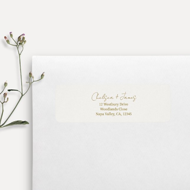 Chic Simple Script Welcome Wedding Address Label (Creator Uploaded)