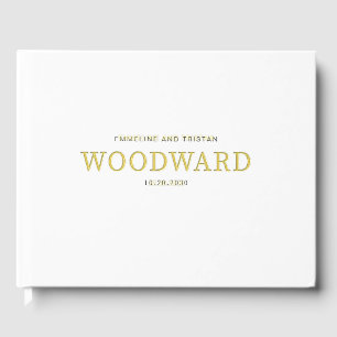 Chic Simple Wedding Foil Guest Book