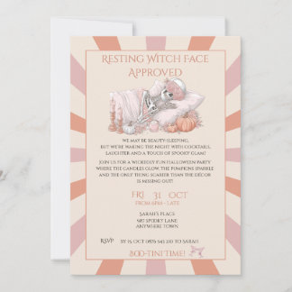 Chic Skeleton Halloween Party Invite