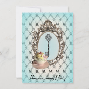 chic skeleton key new home Housewarming party Invitation
