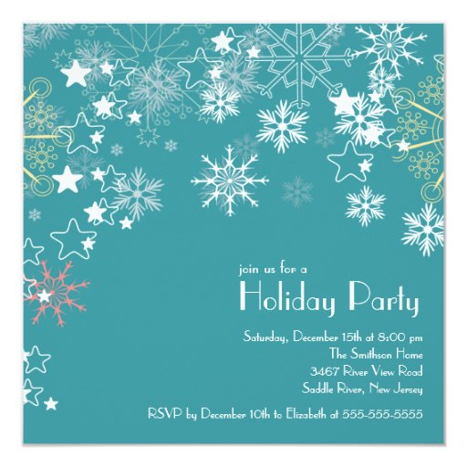 Snowflake Christmas Invitations 9