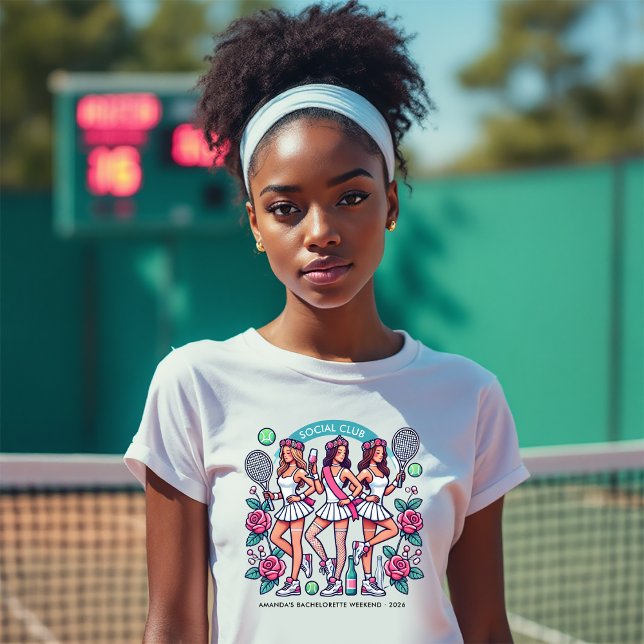 Chic Social Club Tennis Bachelorette Weekend Tri-Blend Shirt (Chic Social Club Tennis Bachelorette Weekend Tri-Blend Shirt)