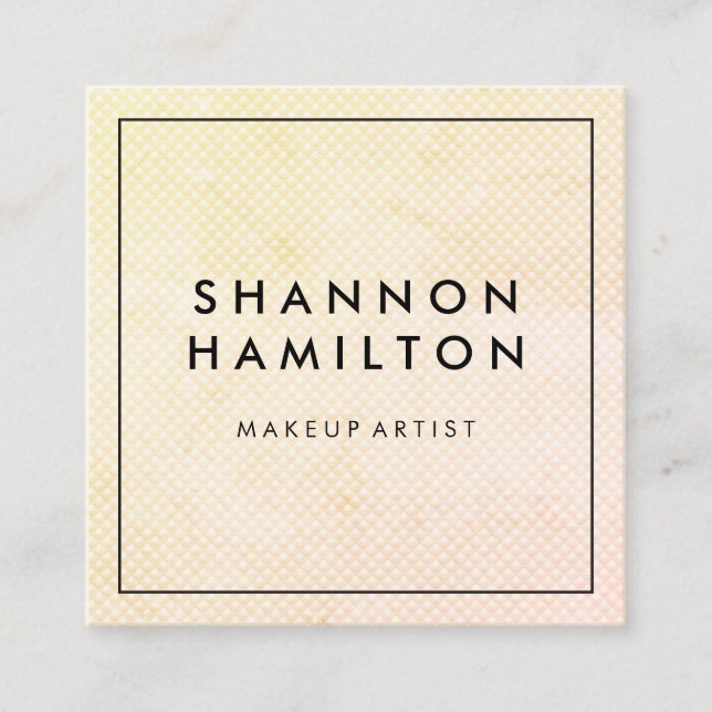 Chic Soft Scale Pattern Square Business Card (Front)
