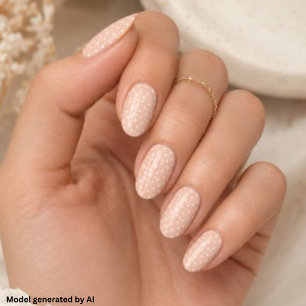 Chic Soft Terracotta Polka Dot Pattern Minx Nail Art