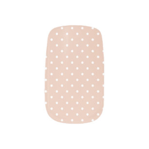 Chic Soft Terracotta Polka Dot Pattern Minx Nail Art