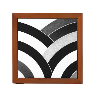 chic sophisticated black/white modern chevrons Pencil/Pen holder