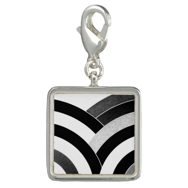 chic sophisticated modern chevron charm (Front)