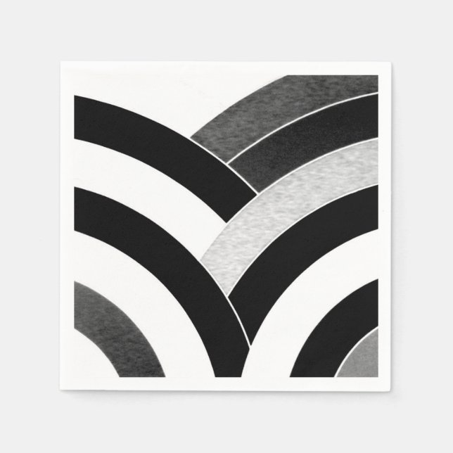 chic sophisticated modern chevrons napkins (Front)
