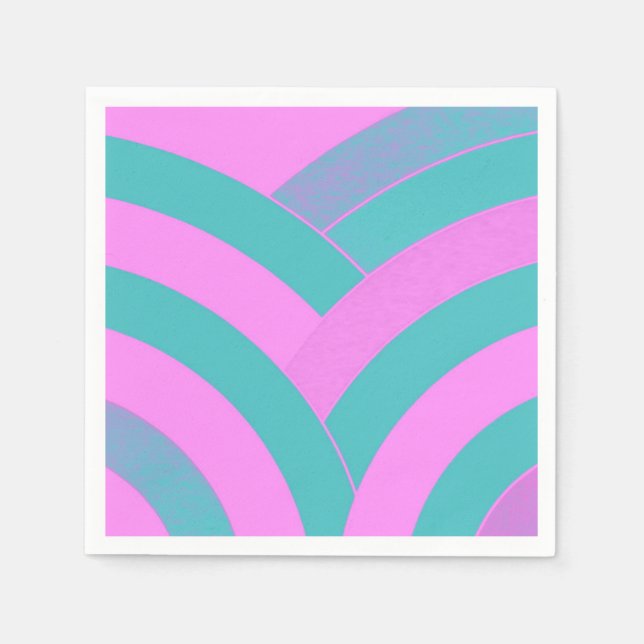 chic sophisticated modern chevrons paper napkins (Front)