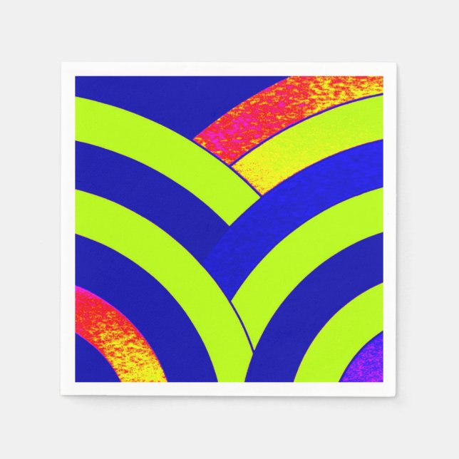 chic sophisticated modern chevrons paper napkins (Front)