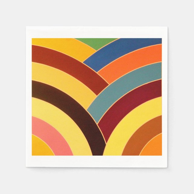 chic sophisticated modern chevrons paper napkins (Front)