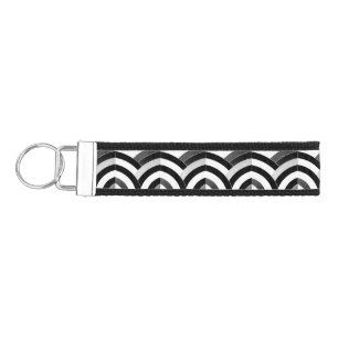 chic sophisticated multi-color chevrons wrist keychain