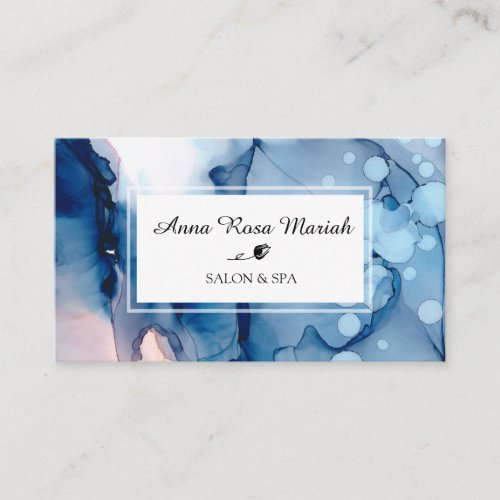  Chic Spa  Salon Artistic Abstract Watercolor Business Card