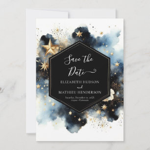 Chic Space Celestial Wedding Save The Date