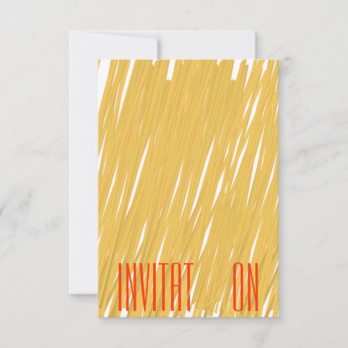 Chic Spaghetti Pasta Italian Dinner Invitation