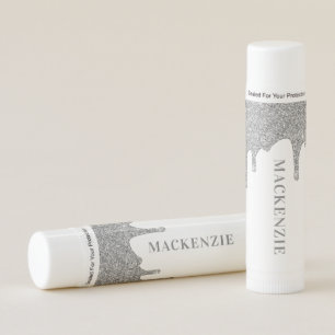 Chic Sparkle Silver Dripping Glitter Lip Balm