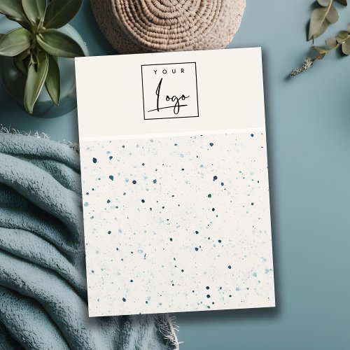 Chic Speckled Blue White Texture Earring Holder Business Card