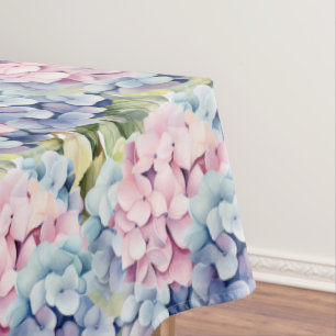 Chic Spring Colors Hydrangeas Tablecloth