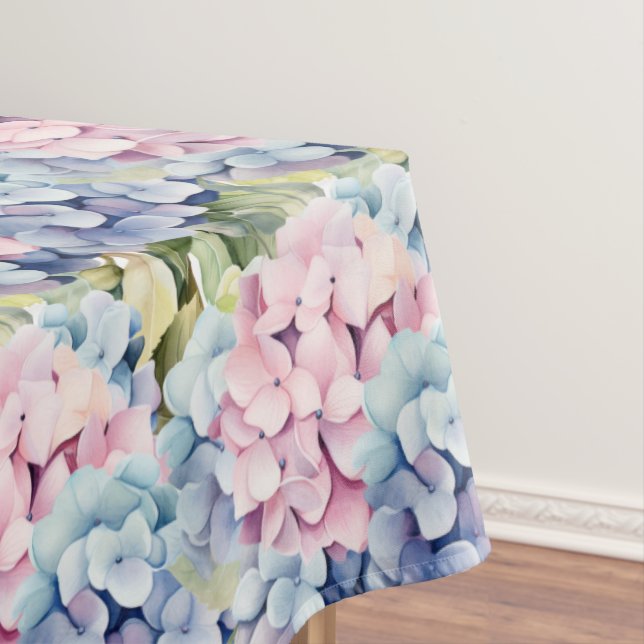 Chic Spring Colors Hydrangeas Tablecloth (In Situ)