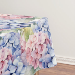 Chic Spring Colors Hydrangeas Tablecloth