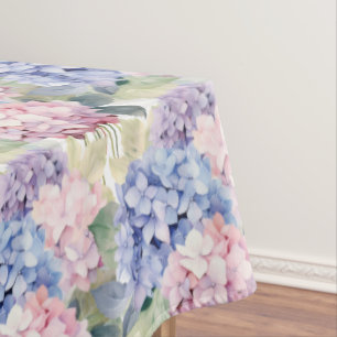 Chic Spring Colors Hydrangeas Tablecloth