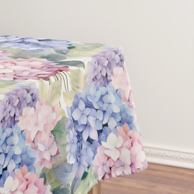 Chic Spring Colors Hydrangeas Tablecloth (In Situ)