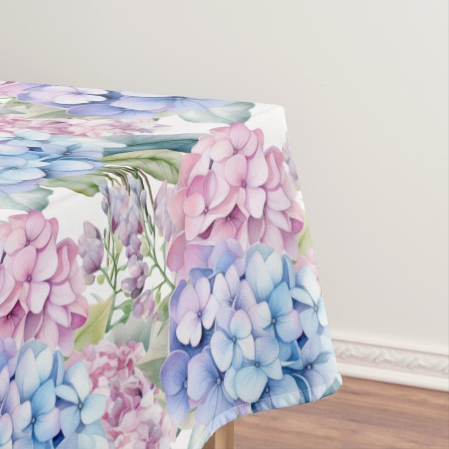 Chic Spring Colors Hydrangeas Tablecloth (In Situ)
