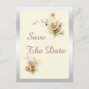 Chic Spring Flowers 30th Birthday Save The Date Announcement Postcard
