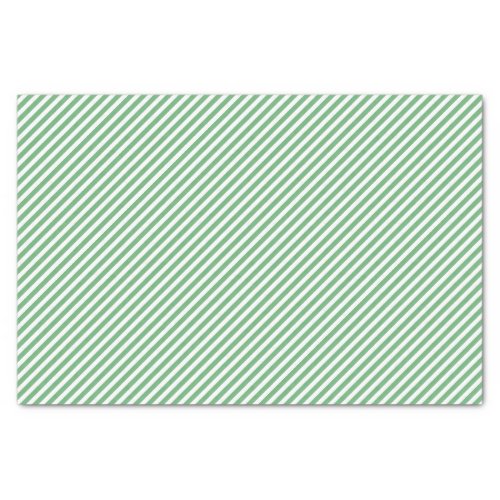 Chic Spring Mint Green White Stripes Pattern Tissue Paper