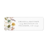 Blush Pink Floral Rustic Wedding Return Address Label