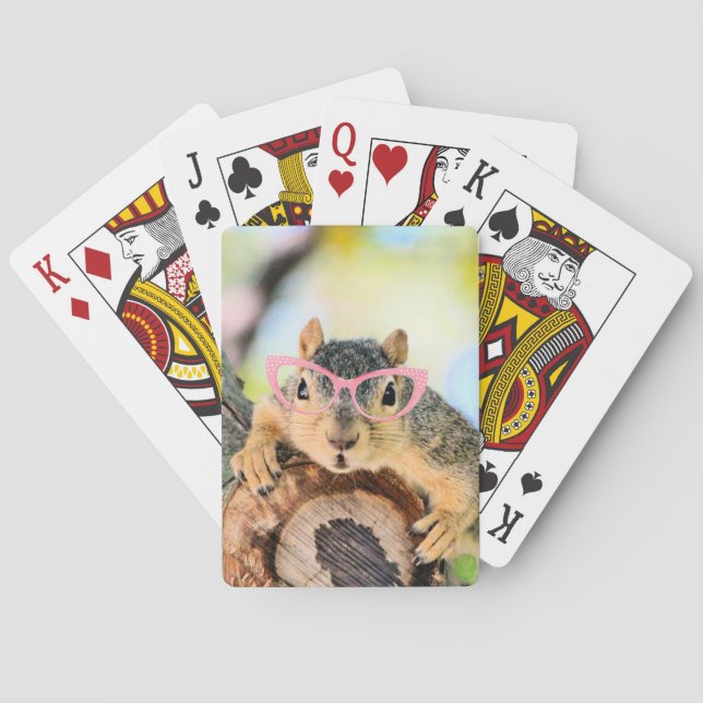 Chic squirrel poker cards (Back)