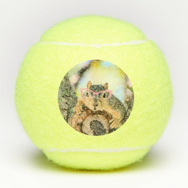Chic squirrel tennis balls (Front)