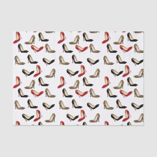 Chic Stiletto Heels Tissue Paper (Front)