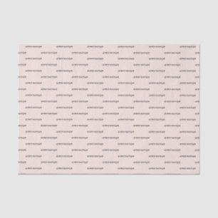 Chic Store Name Pattern Blush Pink Boutique Tissue Paper
