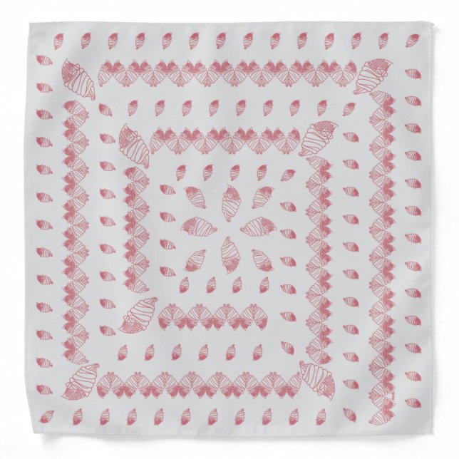 Chic Strawberry Ice Cream Cones Spiral  Bandana (Front)