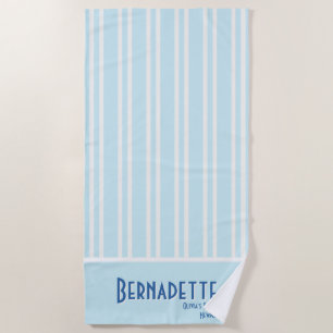Chic Stripe Bachelorette Beach Towel