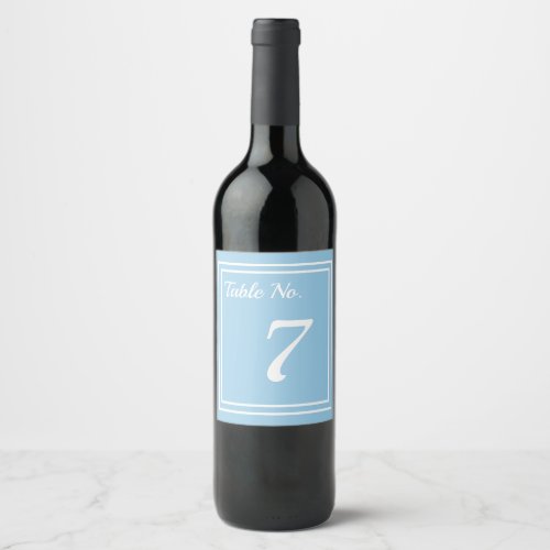 Chic Striped Wine Label Table Number
