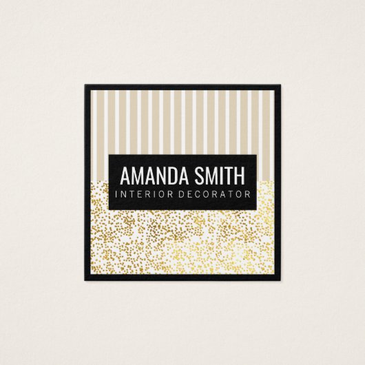 Chic Stripes Gold Dotted Pattern (Front)