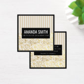 Chic Stripes Gold Dotted Pattern (Desk)