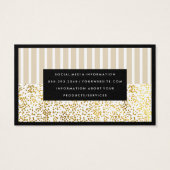 Chic Stripes Gold Dotted Pattern Black Border (Back)