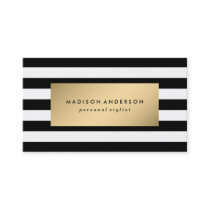 Chic Stripes in Gold | Business Cards Chic Stripes in Gold | Business Cards
