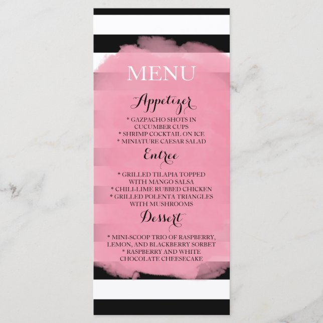 Chic Stripes Menu (Front)