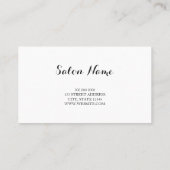 Chic Stripes Turquoise Black White Makeup Artist Business Card (Back)